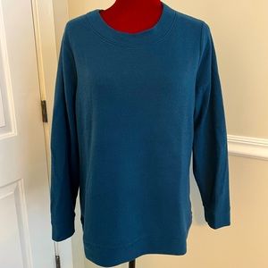 Denim & Co. Comfort Zone brushed waffle knit sweatshirt